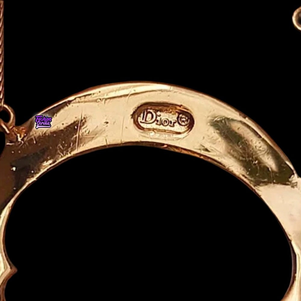 Dior John Galliano Gold Flaming “D” Logo Runway Bracelet Cuff - Picture 4 of 11